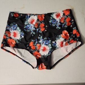 Colorful High-Waisted Swim Bottoms
